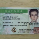Meine Foreigner Registration Card